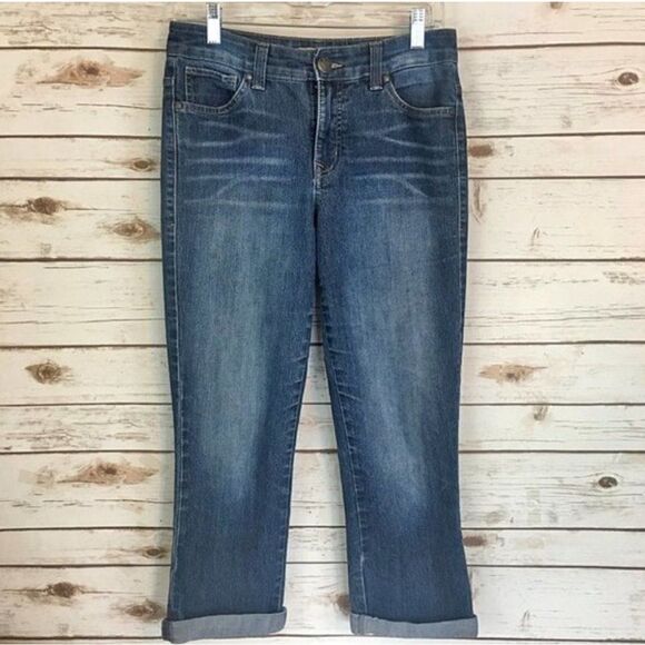 NINE WEST Vintage Boho Cropped Jeans Sz 10 / 30 - Picture 1 of 5
